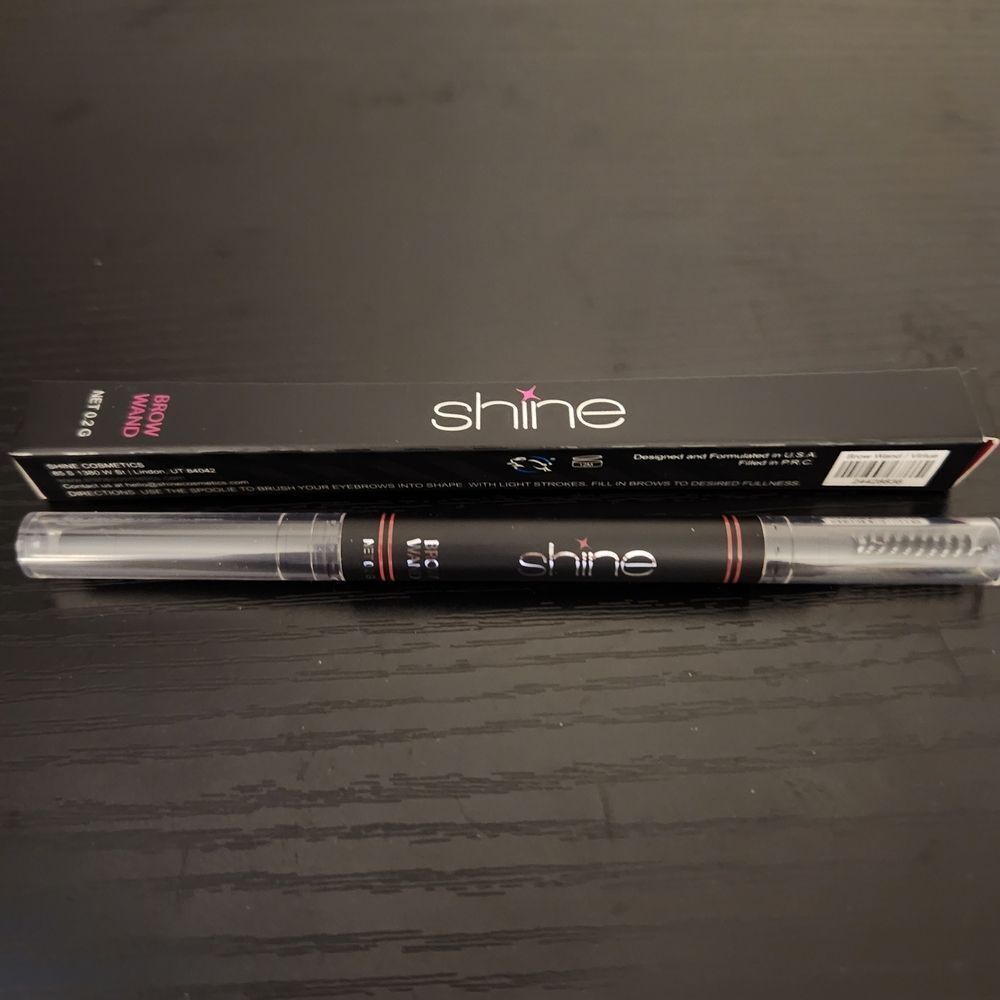 Shine Cosmetics Dual-Ended Brow Wand Pencil & Spoolie in Shade Virtue